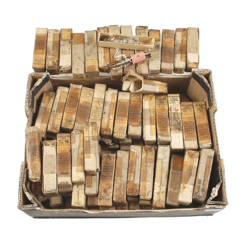 83 - 100 boxes of unused ex-military flat and cross point screwdriver bits, each orig box contains 3 bits... 