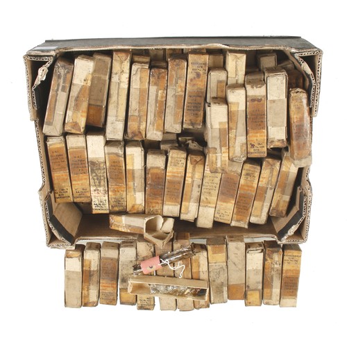 83 - 100 boxes of unused ex-military flat and cross point screwdriver bits, each orig box contains 3 bits... 