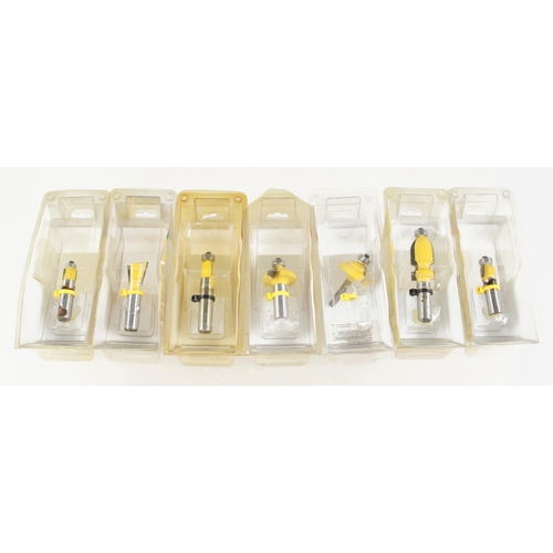Quantity of various unused router bits by VIPER or TORNADO in orig boxes N