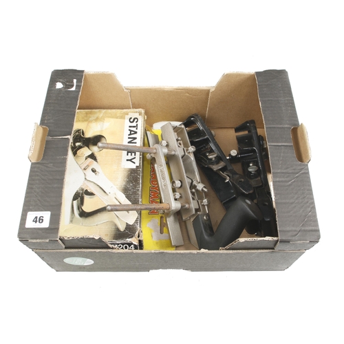 46 - Two little used STANLEY No 78's, a No 12-204 in orig box and a recent STANLEY plough G++