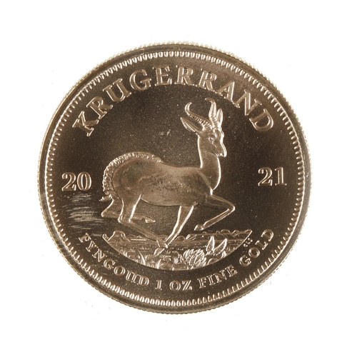 13 - A 2021 gold Krugerrand 33.93 grams total weight