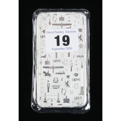 19 - A 10oz Fine Silver 999 bar with orig sealed cover