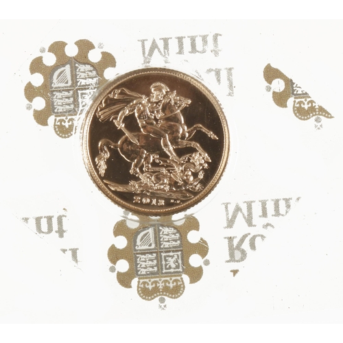 2 - A 2013 gold sovereign in orig sealed pack