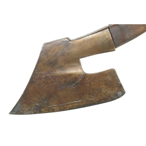 30 - A European R/H side axe with maker's mark and 13