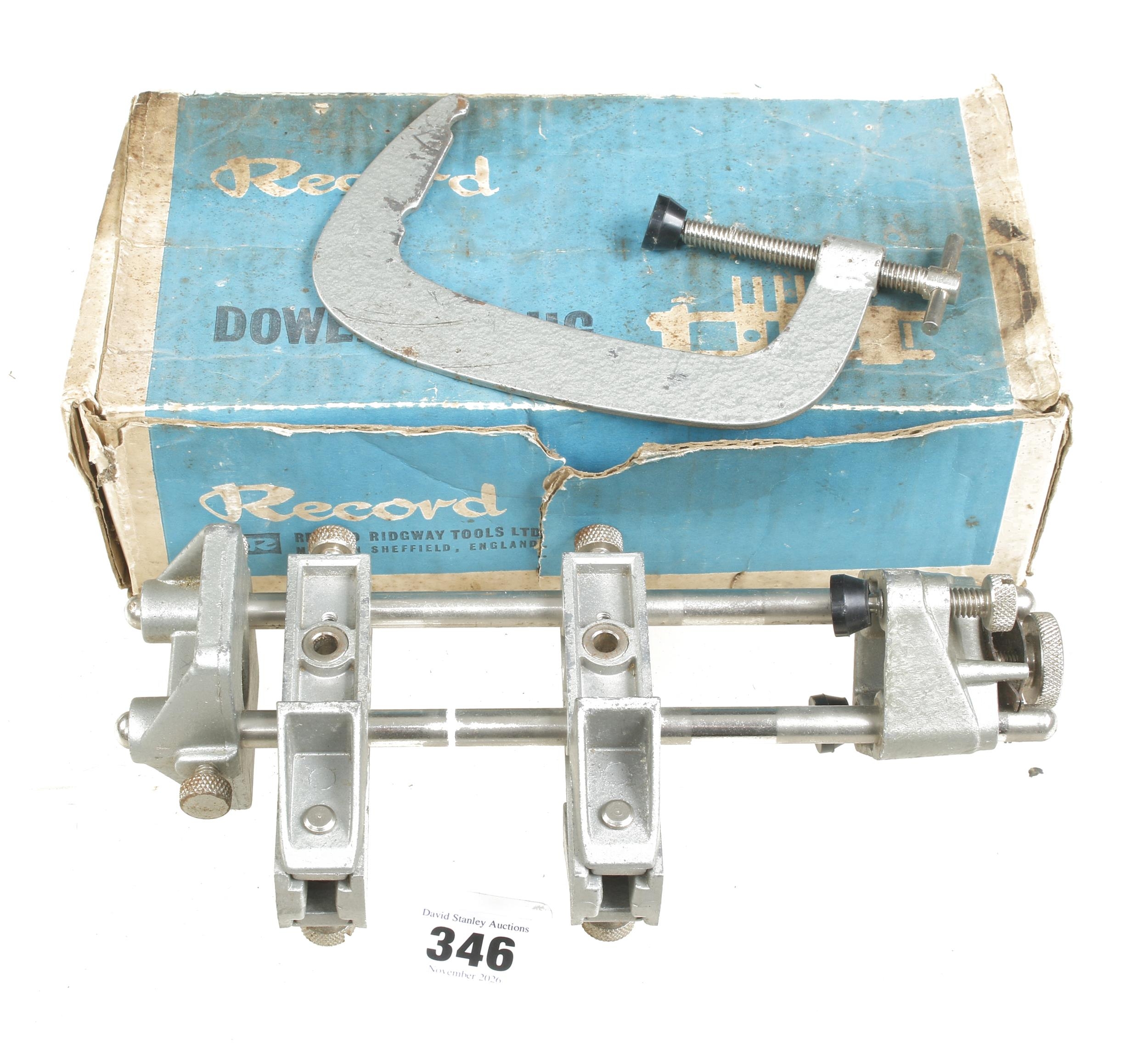 A RECORD No 148 dowelling jig c/w all cutters in orig box G+
