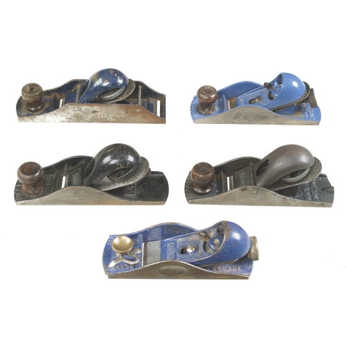 Five RECORD block planes G+
