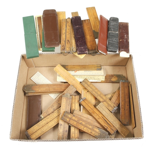 19 boxwood folding rules 16 scale rules and 5 slide rules G+