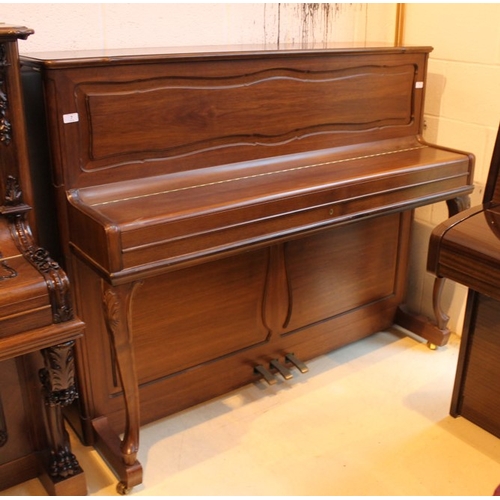 7 - Hoffmann (c1985)  A Model Barock/Chippendale upright piano in a mahogany case with cabriole supports... 