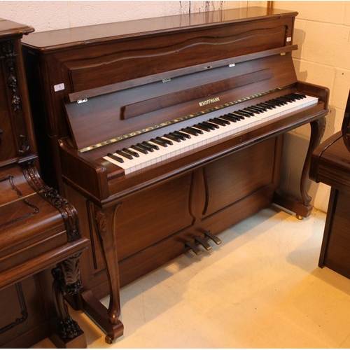 7 - Hoffmann (c1985)  A Model Barock/Chippendale upright piano in a mahogany case with cabriole supports... 