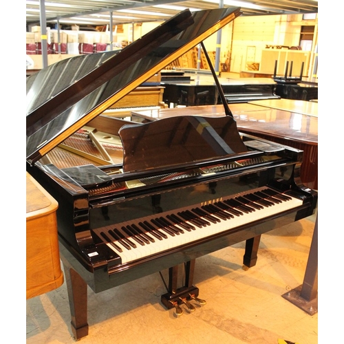 24 - Yamaha (c1984) A 7ft 6in Model C7 grand piano in a bright ebonised case on square tapered legs. AMEN... 