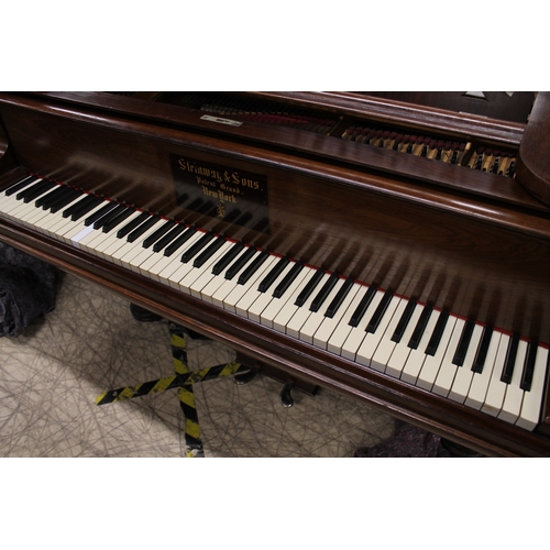 6 - Steinway (c1881)  A 6ft 11in 85-note Model B grand piano in a rosewood case on turned 'elephant' leg... 