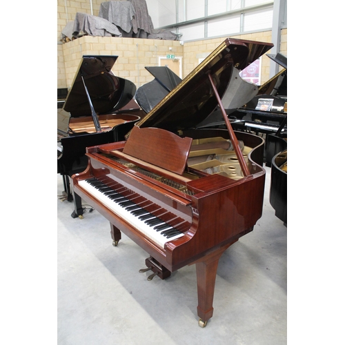 24 - Yamaha (c1970)A 6ft 1in Model C3 grand piano in a bright mahogany case on square tapered legs; toget... 