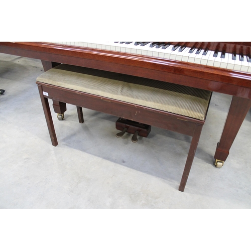 24 - Yamaha (c1970)A 6ft 1in Model C3 grand piano in a bright mahogany case on square tapered legs; toget... 