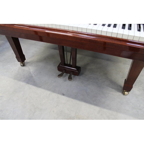 24 - Yamaha (c1970)A 6ft 1in Model C3 grand piano in a bright mahogany case on square tapered legs; toget... 