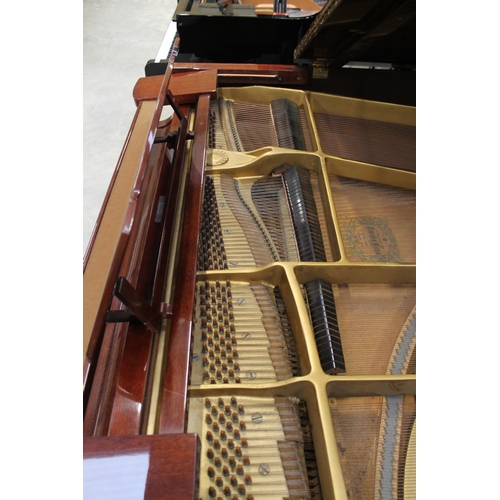 24 - Yamaha (c1970)A 6ft 1in Model C3 grand piano in a bright mahogany case on square tapered legs; toget... 