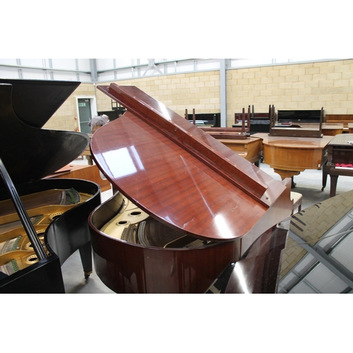 24 - Yamaha (c1970)A 6ft 1in Model C3 grand piano in a bright mahogany case on square tapered legs; toget... 