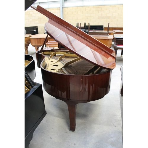 24 - Yamaha (c1970)A 6ft 1in Model C3 grand piano in a bright mahogany case on square tapered legs; toget... 