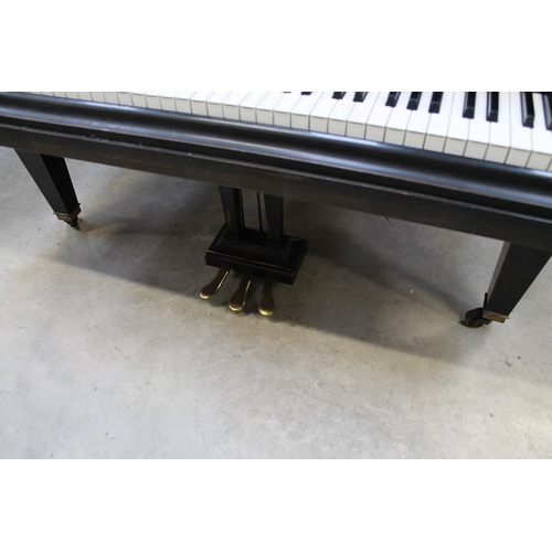 3 - Bechstein (c1931)A 5ft 10in Model M grand piano in an ebonised case on square tapered legs; together... 