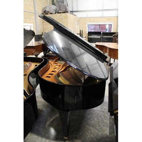 30 - Bösendorfer (c1986)A 6ft 7in Model 200 grand piano in a bright ebonised case on square tapered legs;... 
