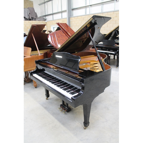 47 - Weber (c2002)A 6ft Model G-185 grand piano in a bright ebonised case on square tapered legs; togethe... 