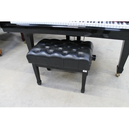 47 - Weber (c2002)A 6ft Model G-185 grand piano in a bright ebonised case on square tapered legs; togethe... 