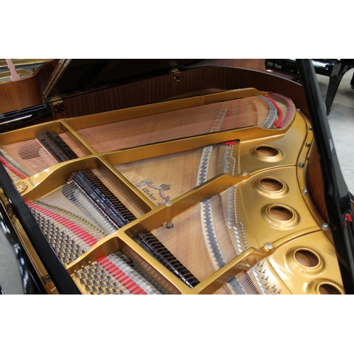 47 - Weber (c2002)A 6ft Model G-185 grand piano in a bright ebonised case on square tapered legs; togethe... 