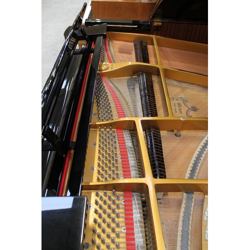47 - Weber (c2002)A 6ft Model G-185 grand piano in a bright ebonised case on square tapered legs; togethe... 