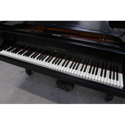 49 - Steinway (c1918)A 5ft 10in Model O grand piano in an ebonised case on square tapered legs.
