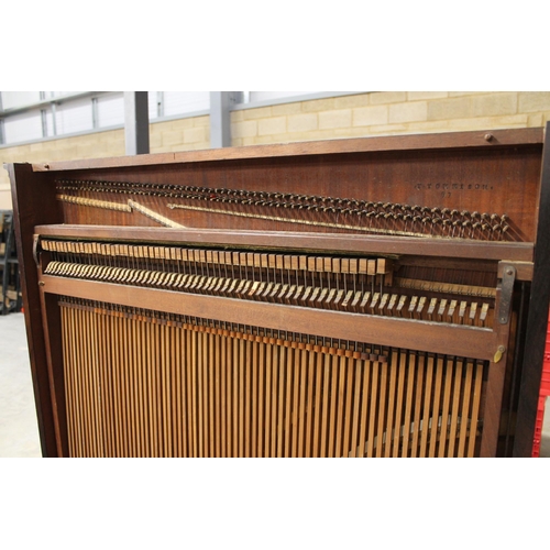 50 - Tomkison Cabinet Piano No 97(c1815)A cabinet piano in a rosewood case with turned and fluted baluste... 