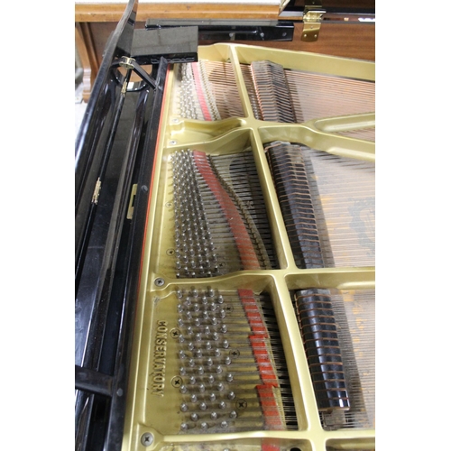 7 - Yamaha (c1992)A 6ft 1in Model C3 grand piano in a bright ebonised case on square tapered legs, on an... 