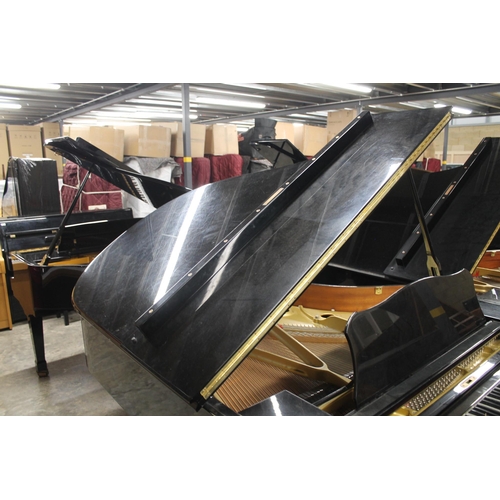 7 - Yamaha (c1992)A 6ft 1in Model C3 grand piano in a bright ebonised case on square tapered legs, on an... 