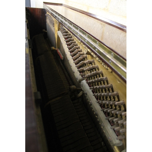 8 - Steinway (c1907)An upright piano in an inlaid rosewood case.