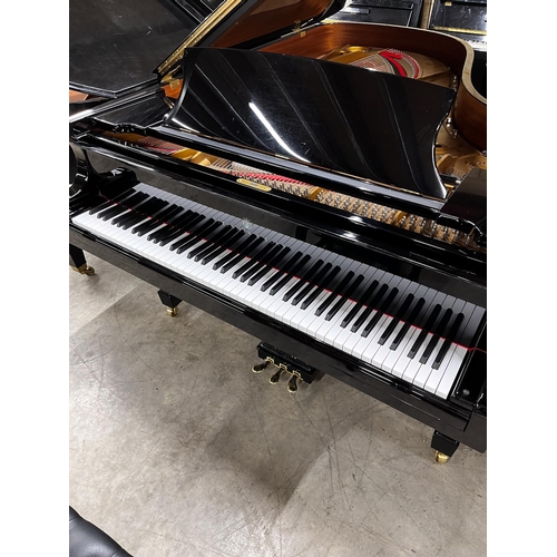 100 - Steinway (c2018)A 6ft 11in Model B grand piano in a bright ebonised case on square tapered legs; tog... 