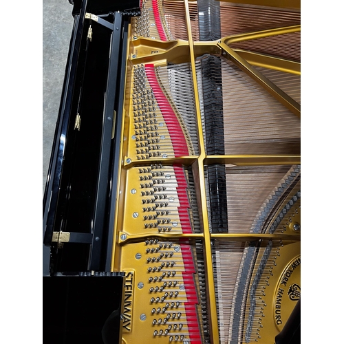 100 - Steinway (c2018)A 6ft 11in Model B grand piano in a bright ebonised case on square tapered legs; tog... 