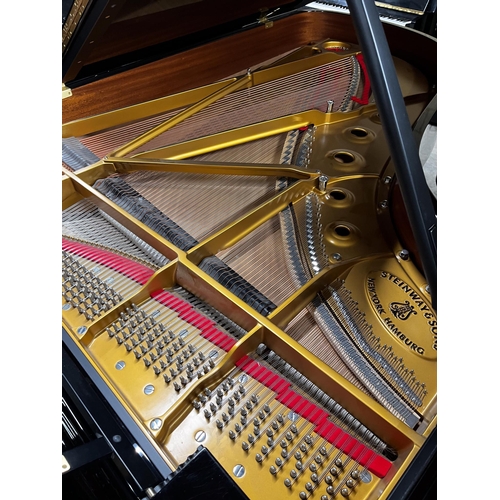 100 - Steinway (c2018)A 6ft 11in Model B grand piano in a bright ebonised case on square tapered legs; tog... 