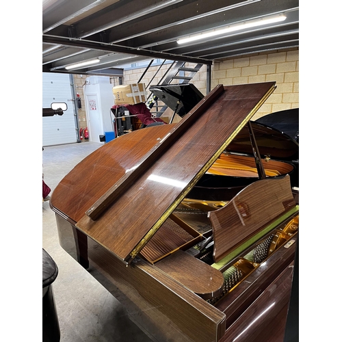 104 - Bechstein (c1991) A 5ft 10in Model M grand piano in a bright mahogany case on square tapered legs.