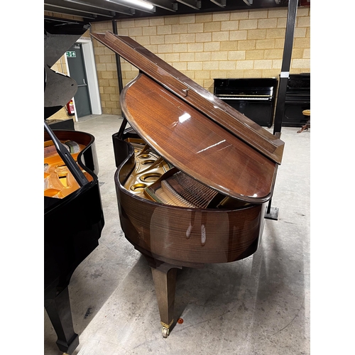 104 - Bechstein (c1991) A 5ft 10in Model M grand piano in a bright mahogany case on square tapered legs.