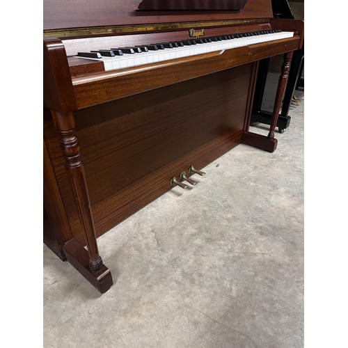 106 - Chappell (c1988)An upright piano in a traditional case with figured mahogany front panel; together w... 