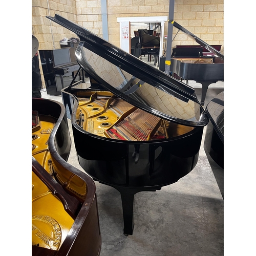 107 - Steinway (c1891)A 6ft 85-note 'old-style' Model A grand piano in a bright ebonised case on square ta... 