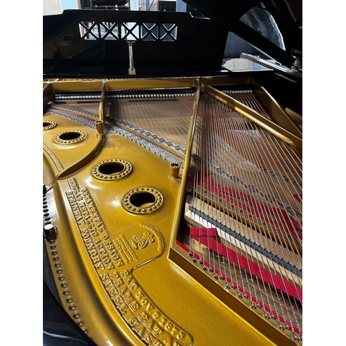 107 - Steinway (c1891)A 6ft 85-note 'old-style' Model A grand piano in a bright ebonised case on square ta... 