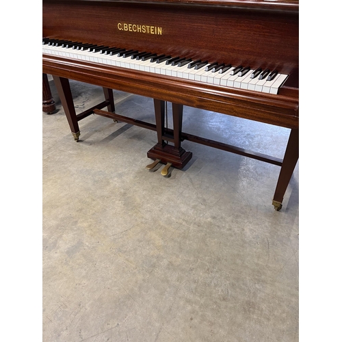 108 - Bechstein (c1910)A 6ft 7in Model B grand piano in a mahogany Sheraton style case, raised on dual squ... 