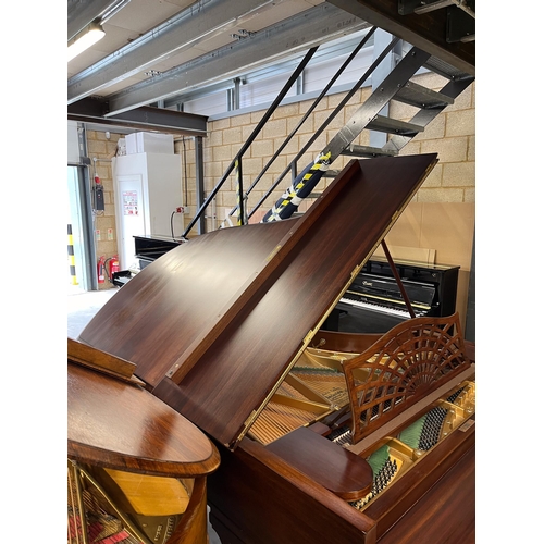 108 - Bechstein (c1910)A 6ft 7in Model B grand piano in a mahogany Sheraton style case, raised on dual squ... 
