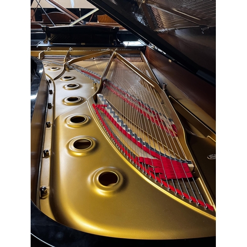 115 - Steinway (c2000)A 9ft Model D grand piano in a bright ebonised case with a satin ebonised lid, on sq... 