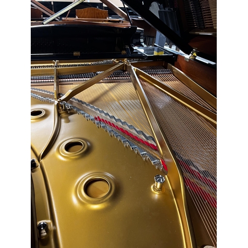115 - Steinway (c2000)A 9ft Model D grand piano in a bright ebonised case with a satin ebonised lid, on sq... 