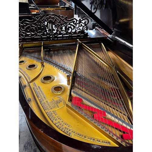 120 - Steinway (c1892)A 6ft 2in Model A grand piano in a rosewood case on turned and reeded 'elephant' leg... 