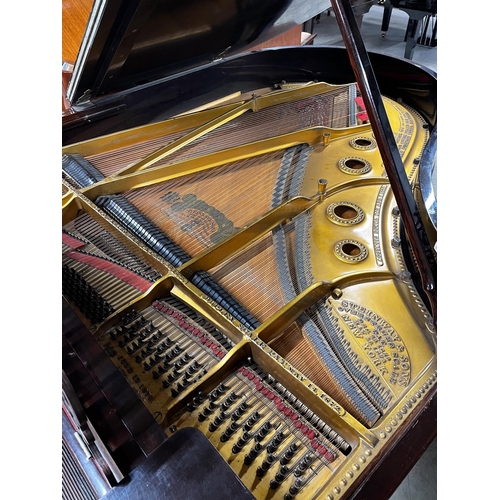 120 - Steinway (c1892)A 6ft 2in Model A grand piano in a rosewood case on turned and reeded 'elephant' leg... 