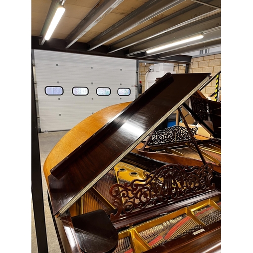 120 - Steinway (c1892)A 6ft 2in Model A grand piano in a rosewood case on turned and reeded 'elephant' leg... 