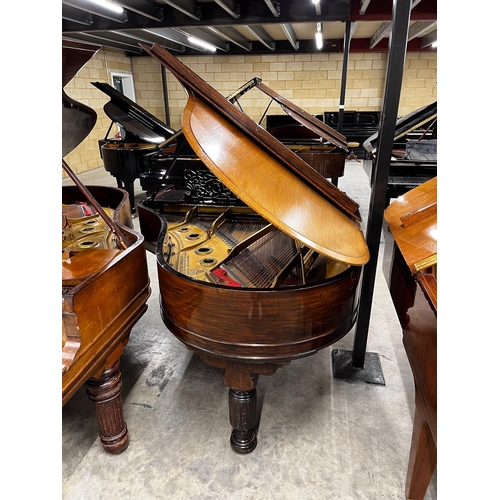 120 - Steinway (c1892)A 6ft 2in Model A grand piano in a rosewood case on turned and reeded 'elephant' leg... 