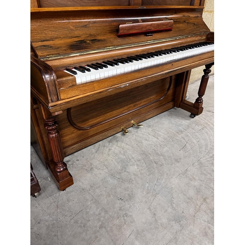 13 - Steinway (c1901)An upright piano in a rosewood case. IRN: JGTFUG2D