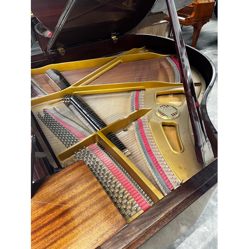 17 - Petrof (c1990)A 5ft 1in Model V grand piano in a bright mahogany case on square tapered legs.